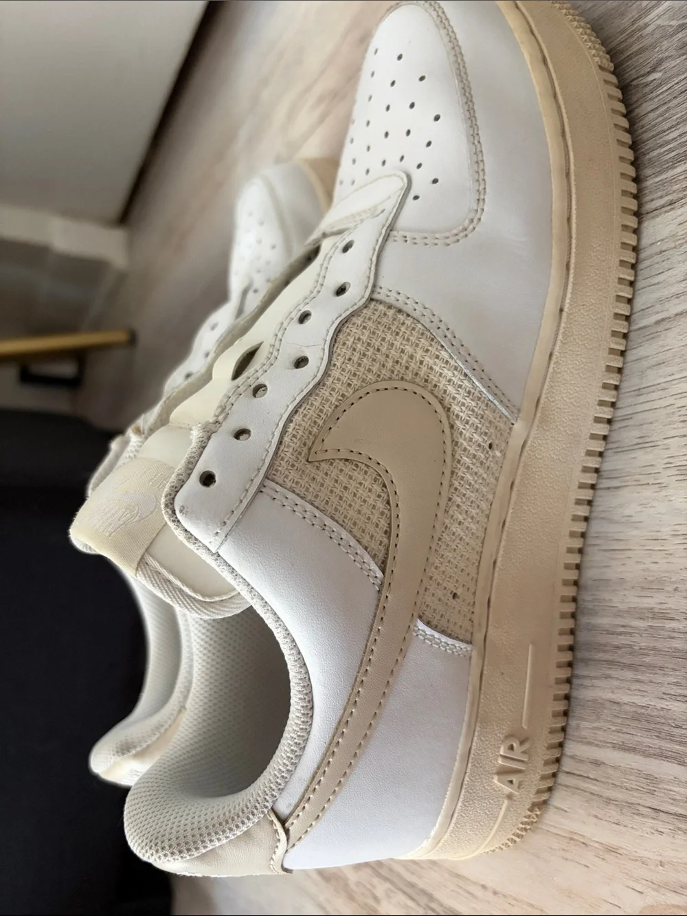 Nike Low-Top Sneakers in Cream and Beige